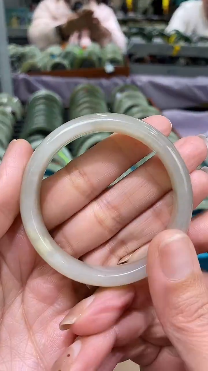 未镶嵌手镯和田玉和田玉青海料手镯51mm