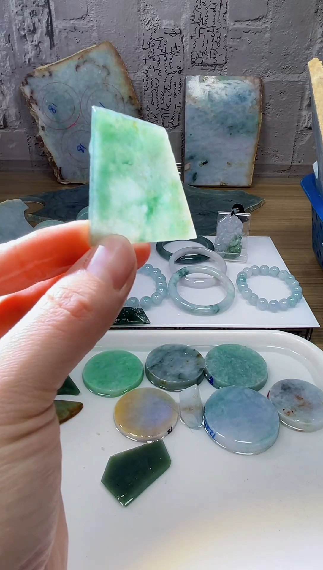 裸石翡翠天然翡翠A货余 南 742