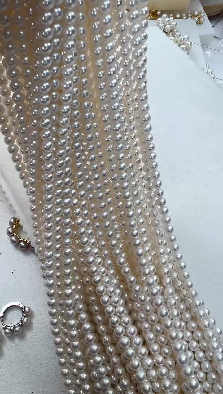 【闪购商品】淡水珍珠颈饰银S925镶嵌多样性发一4-5正圆