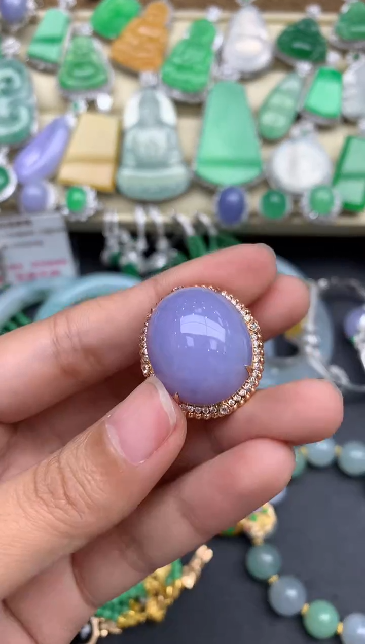 【闪购商品】翡翠戒指18K金镶嵌482-中国好珍宝