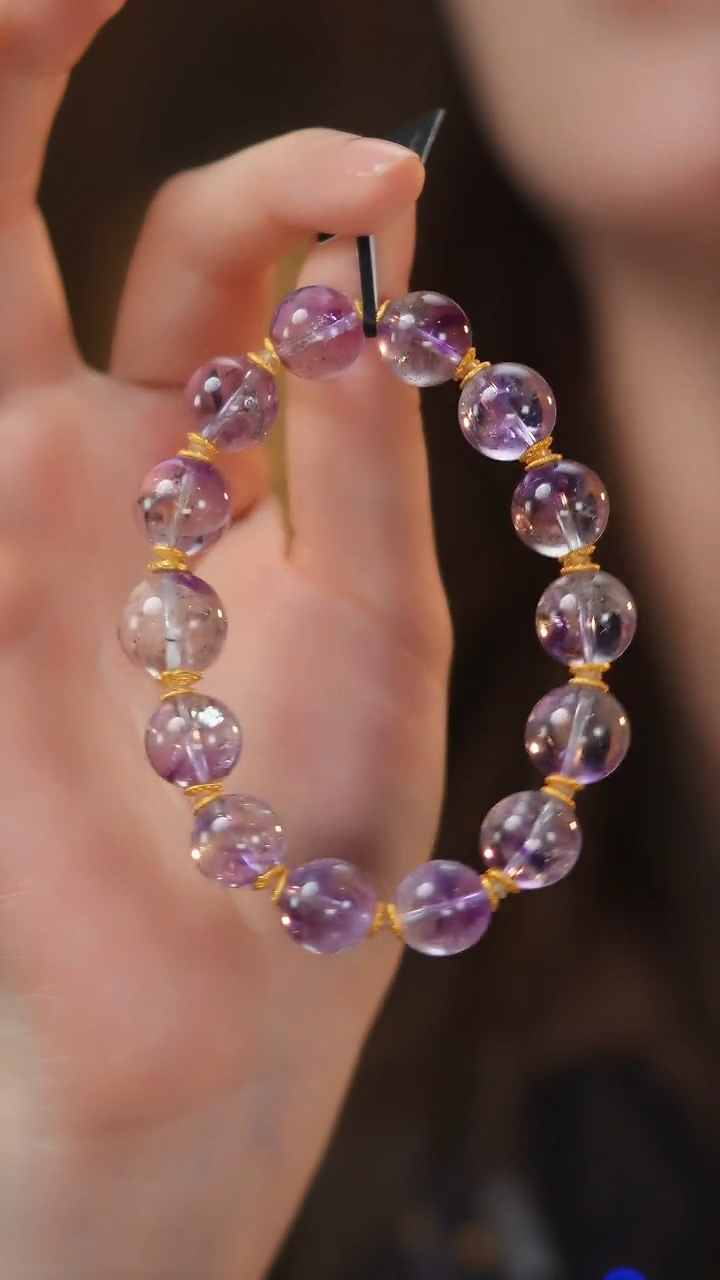 水晶手串未镶嵌D2632  紫超七水晶