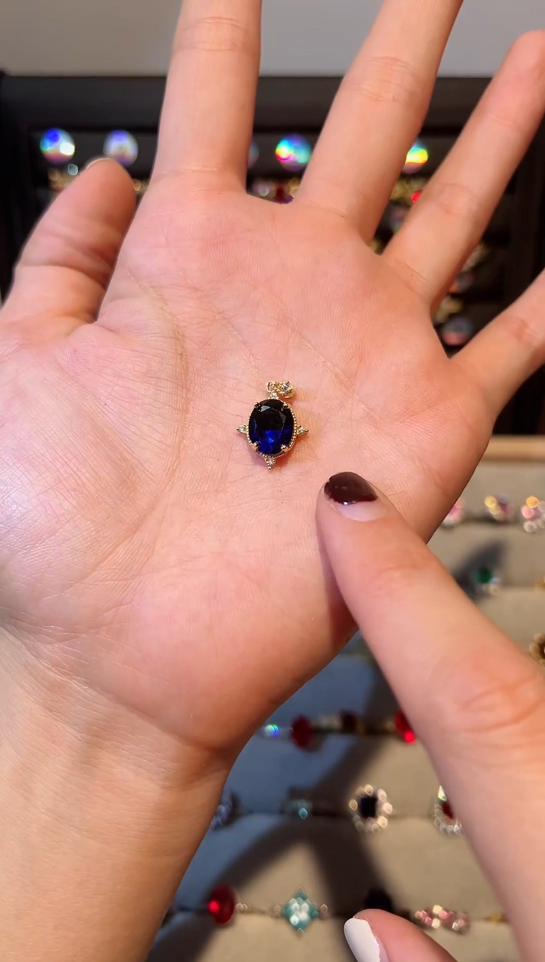 【闪购商品】蓝宝石吊坠(不含链)银S925镶嵌00000