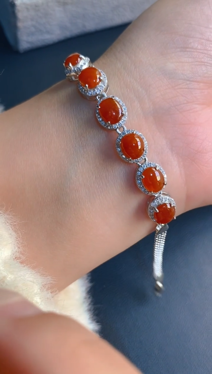 【闪购商品】翡翠耳饰银S925镶嵌天然A货翡翠1