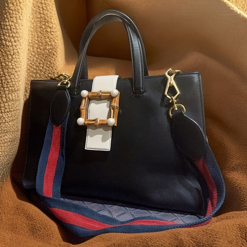 95新 GUCCI/古驰 黑色手提单肩包 1233 6864 