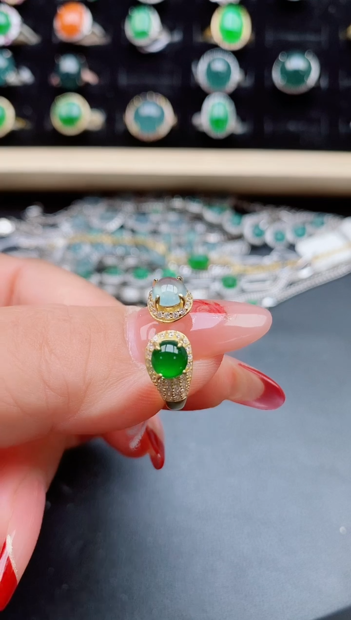 【闪购商品】翡翠戒指银S925镶嵌50808051