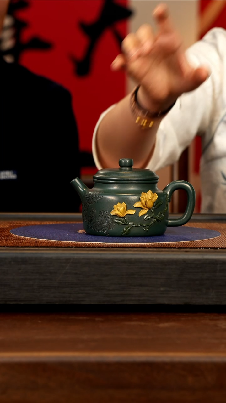 【闪购商品】紫砂茶壶GHJ 绿泥 德钟 280cc