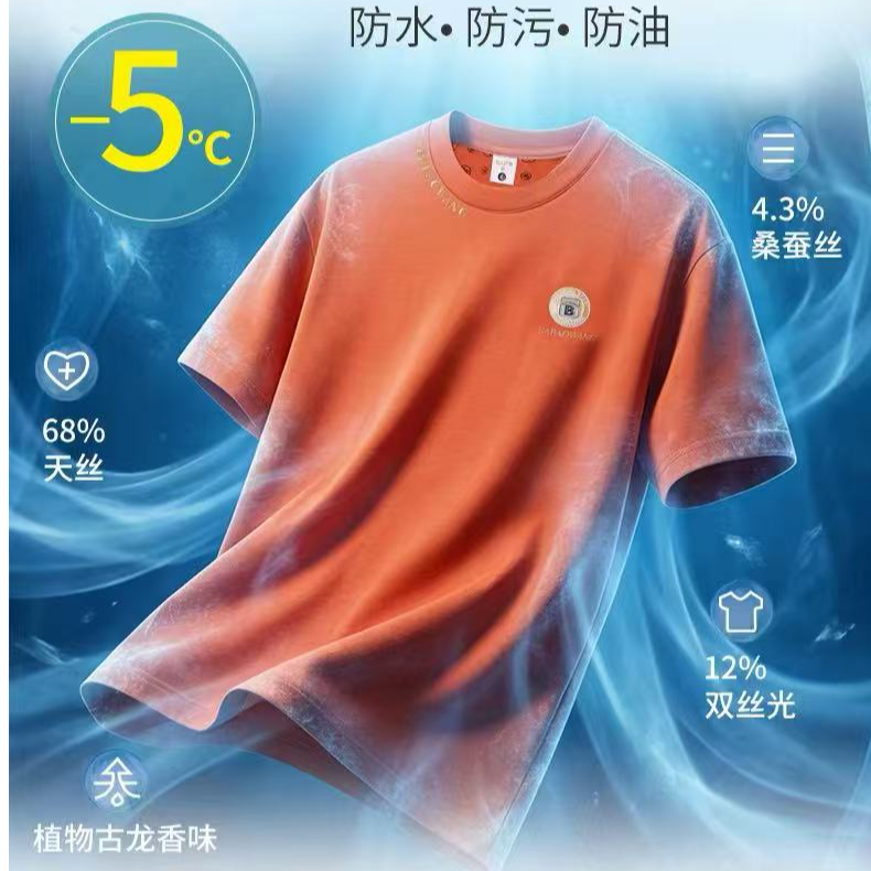 【大佬汤清货】新款210克重磅三丝降温三防古龙香情侣短袖26888