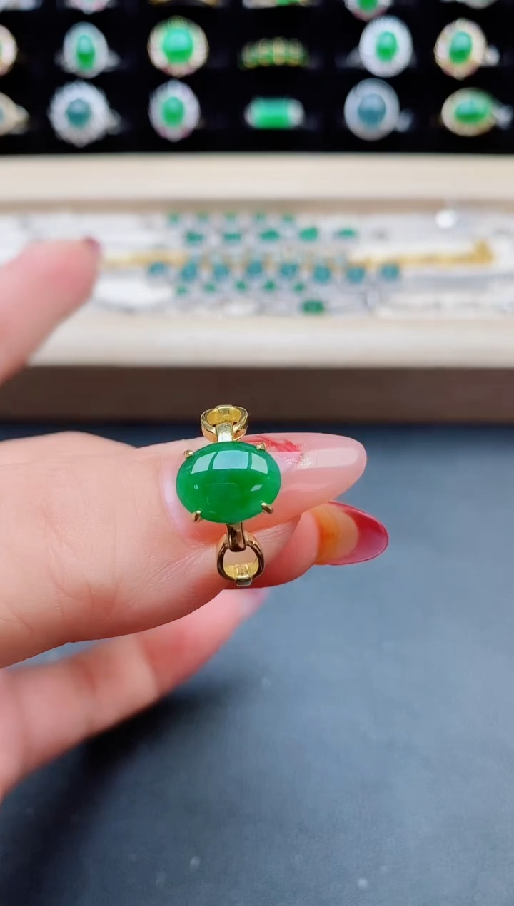 【闪购商品】翡翠戒指银S925镶嵌5080550