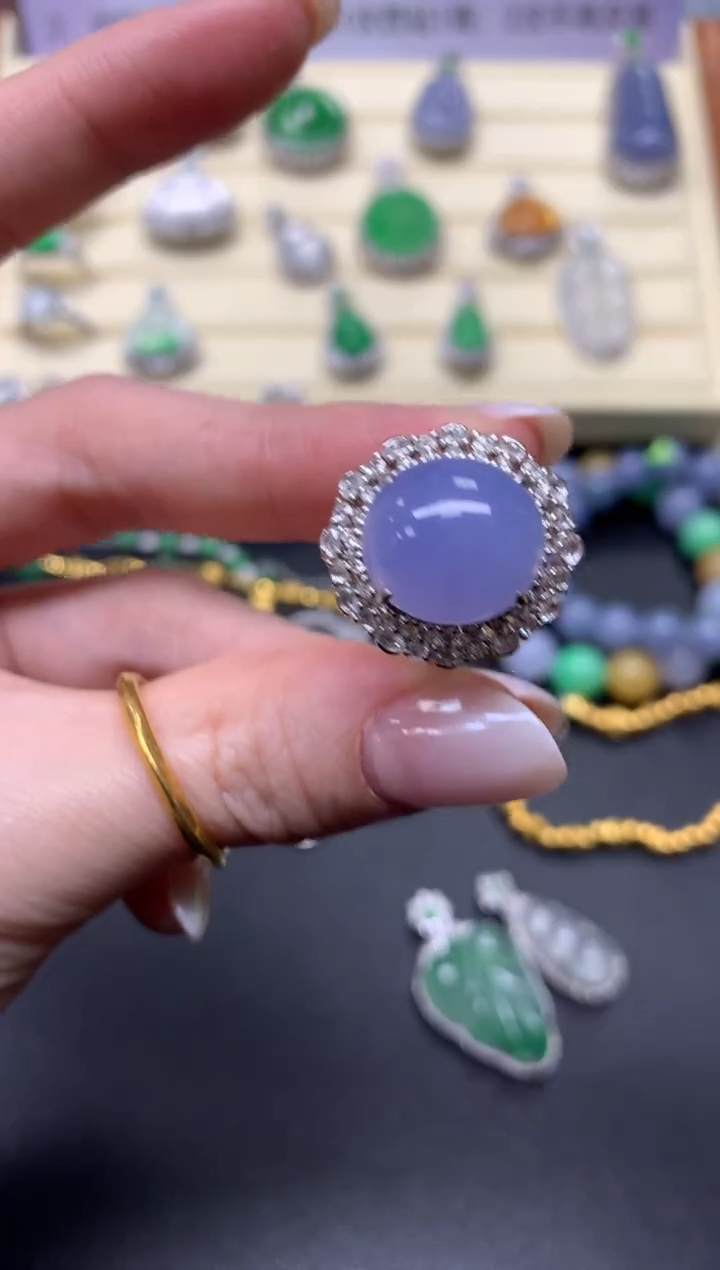 【闪购商品】翡翠戒指18K金镶嵌戒指|21800+2180