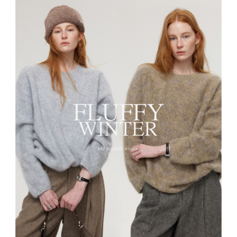 ULD/调色朦胧纱100美丽奴绵羊毛手工水洗绒油画感绒绒柔毛衣