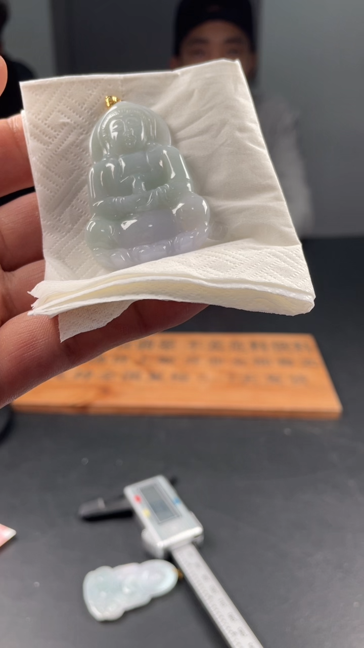 【闪购商品】翡翠颈饰18K金镶嵌缅甸A货翡翠