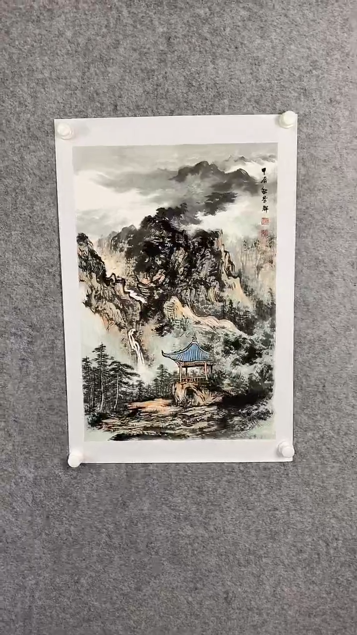 【闪购商品】国画绘画作品3平尺山水作品