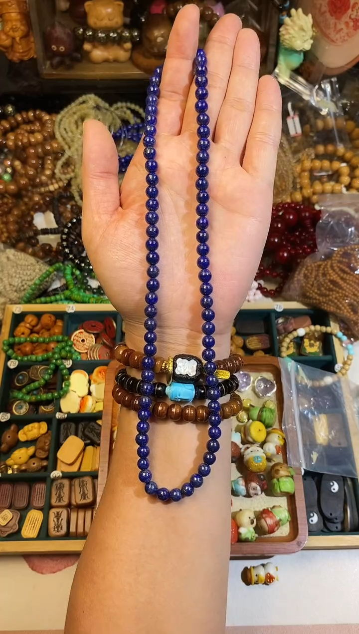 非洲檀香手串/手链青金卡7+多圈