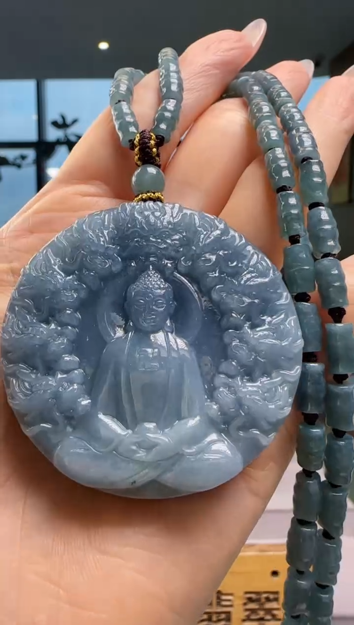 翡翠未镶嵌颈饰J多样性发其一YJ@@60B7J03757