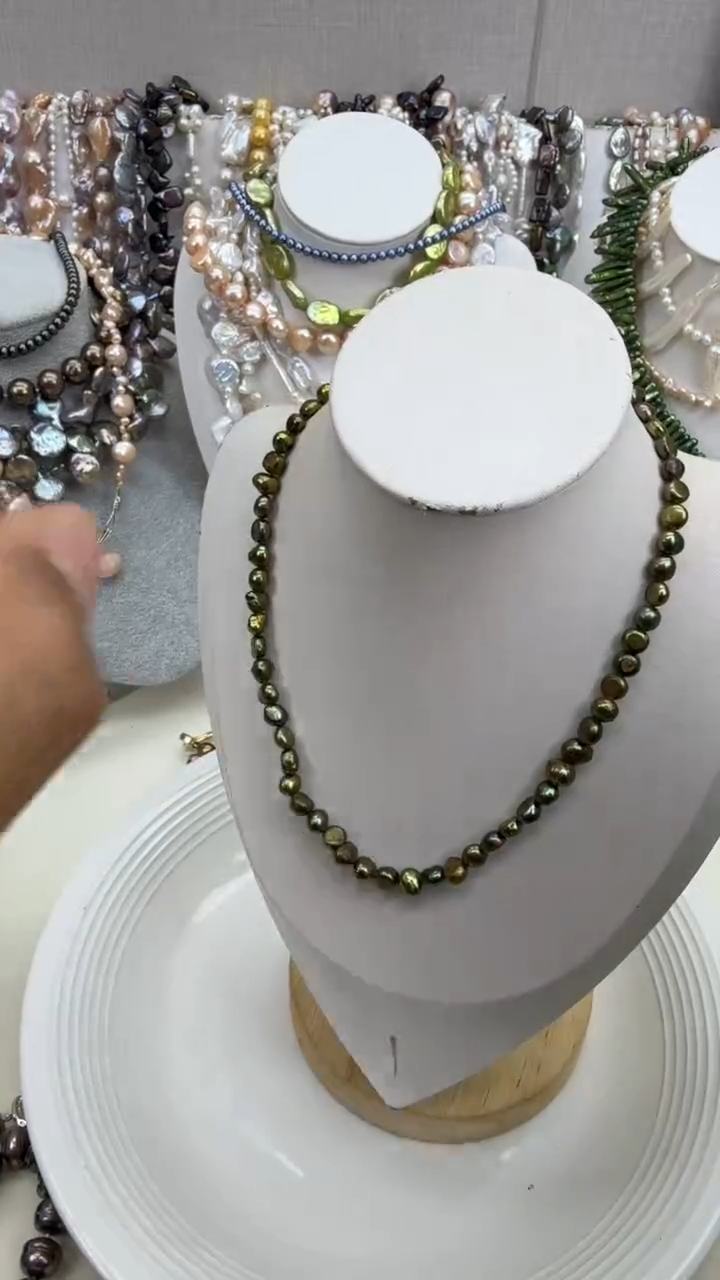 颈饰银S925镶嵌淡水珍珠1