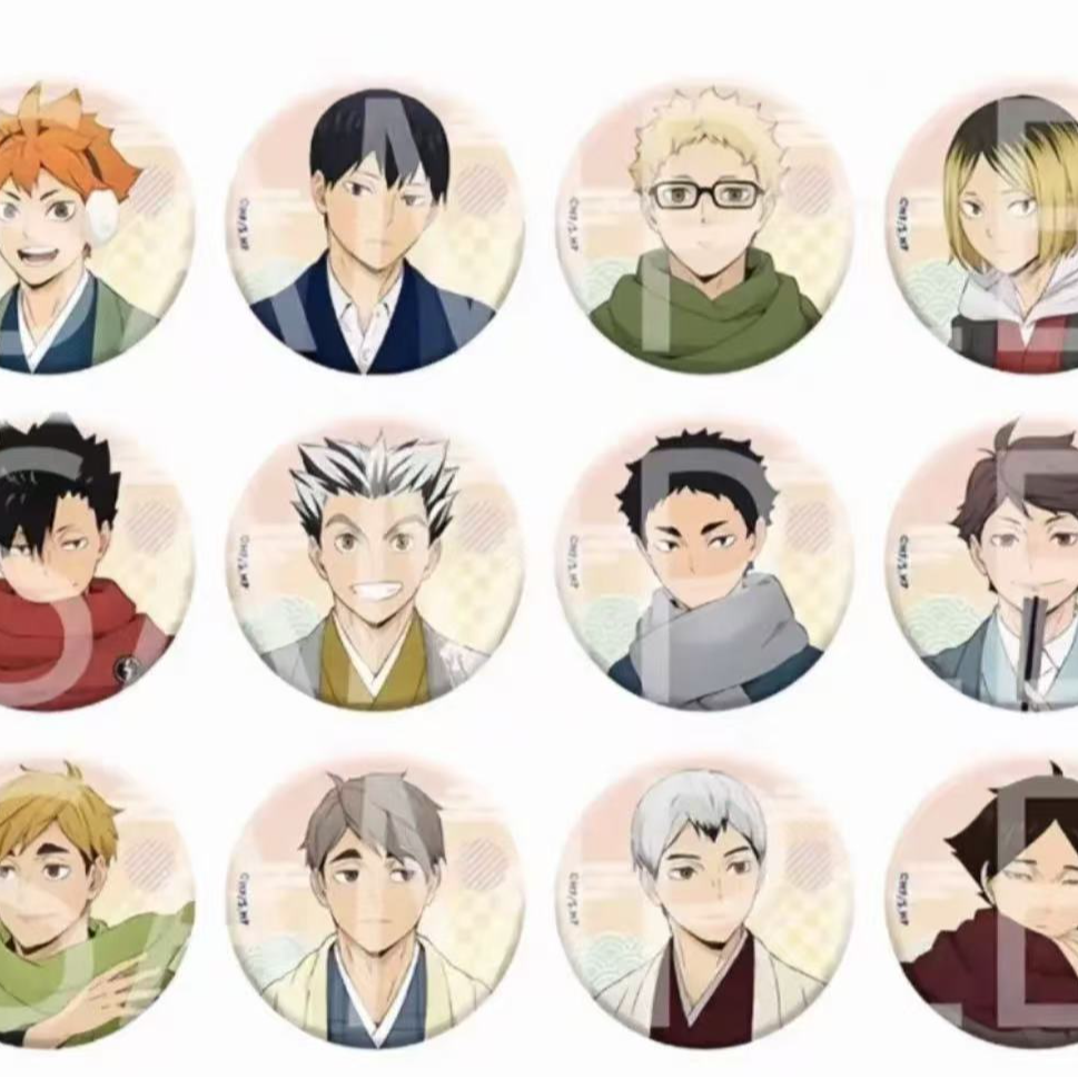 排球少年和纸风和服和装吧唧徽章 盲盒代拆