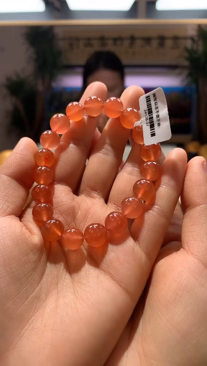 【闪购商品】南红玛瑙手串未镶嵌冰橙子单圈手串1mm