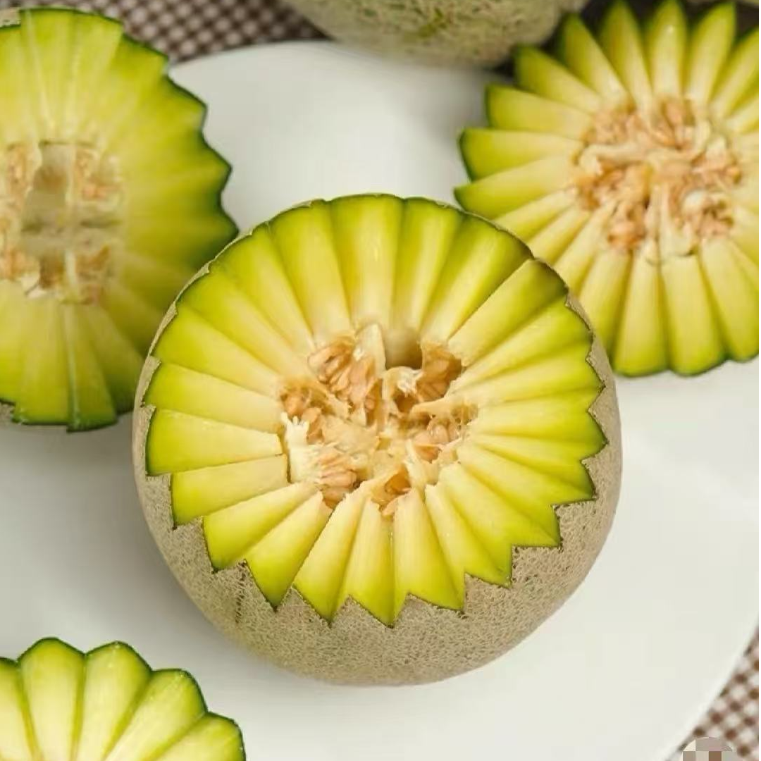 【达吾水果】枚珑冰淇淋网纹哈密瓜2粒装