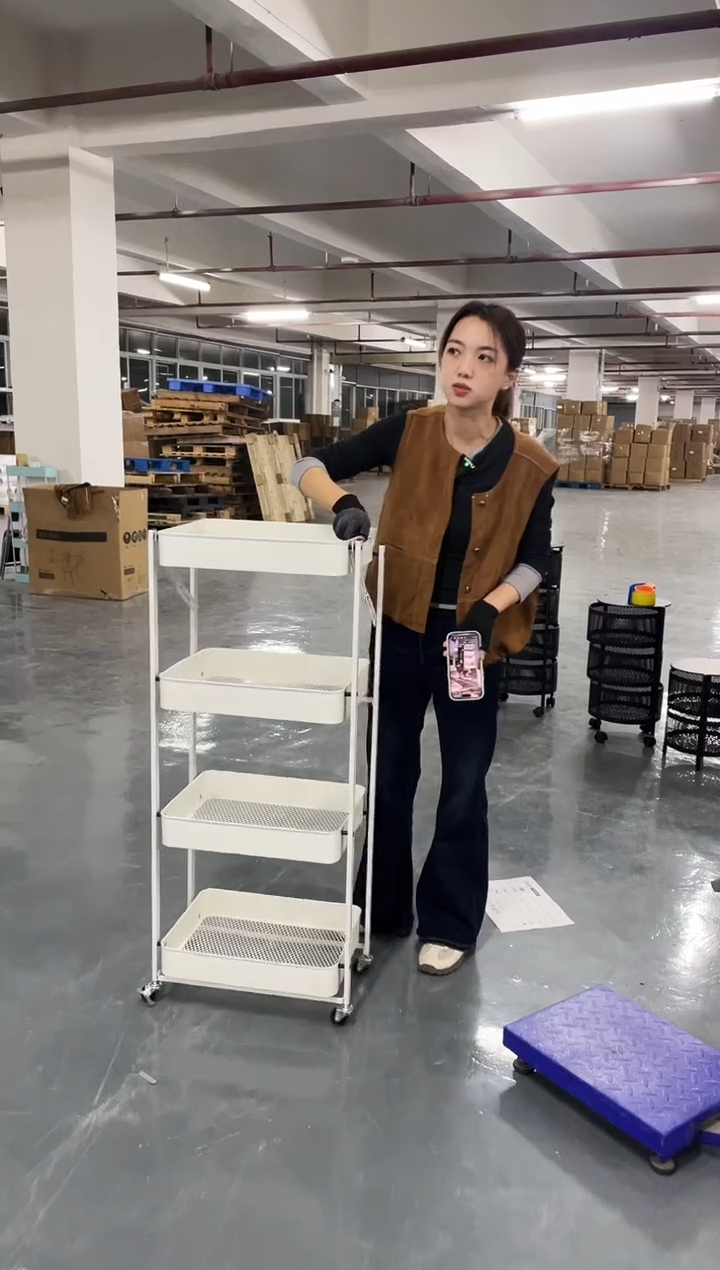 合金四层折叠小推车/长度41宽度29高度108/颜色不挑