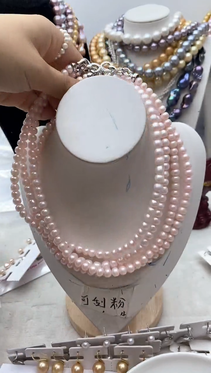 【闪购商品】淡水珍珠颈饰钛钢26