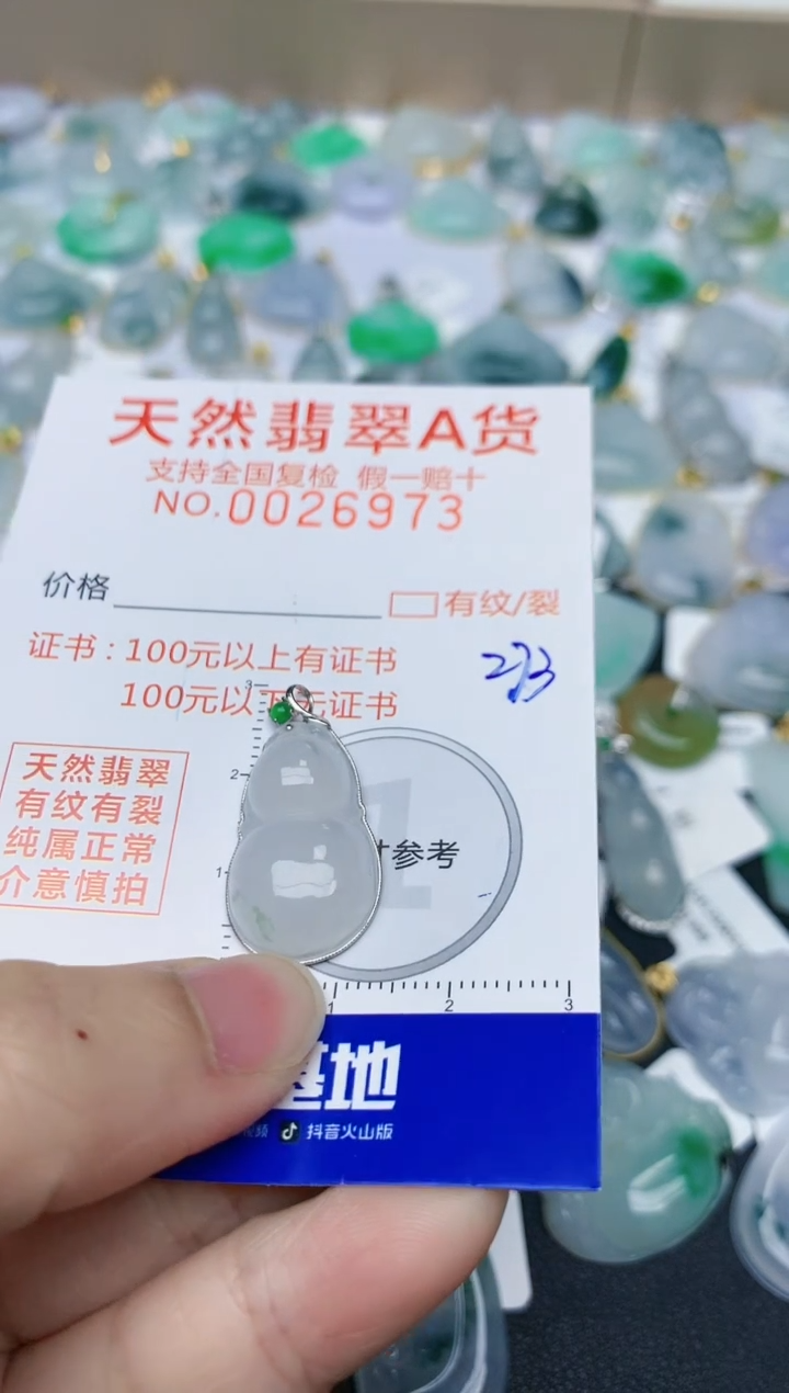 【闪购商品】翡翠颈饰18K金镶嵌天然翡翠A货    273