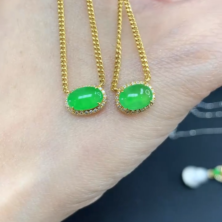 精品翡翠镶嵌吊坠-2321-001