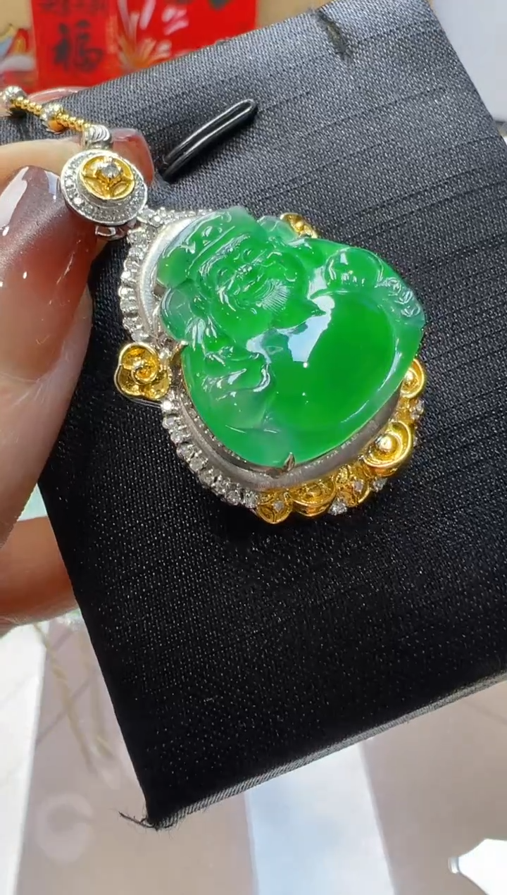 【闪购商品】翡翠吊坠(不含链)18K金镶嵌多样性团购发一件