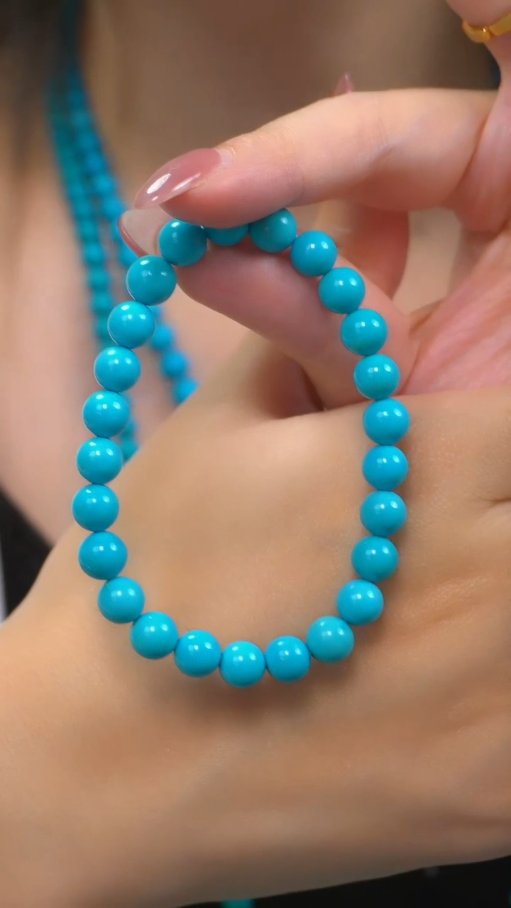 绿松石未镶嵌睡美人手串7+