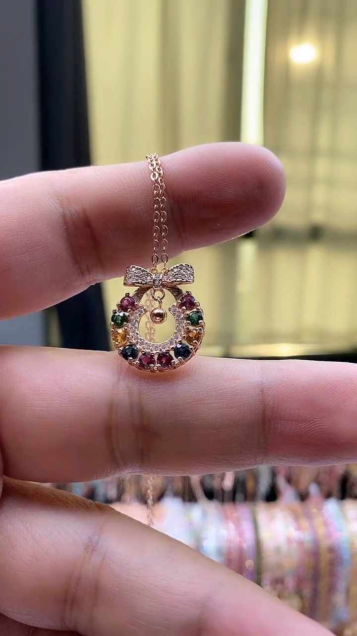 【闪购商品】碧玺吊坠银S925镶嵌435435435434