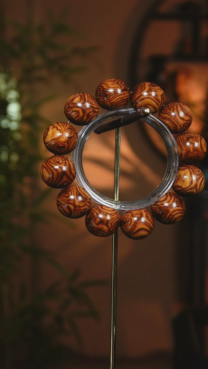 【闪购商品】黄花梨/降香黄檀手串/手链海南黄花梨2.0cm鬼脸