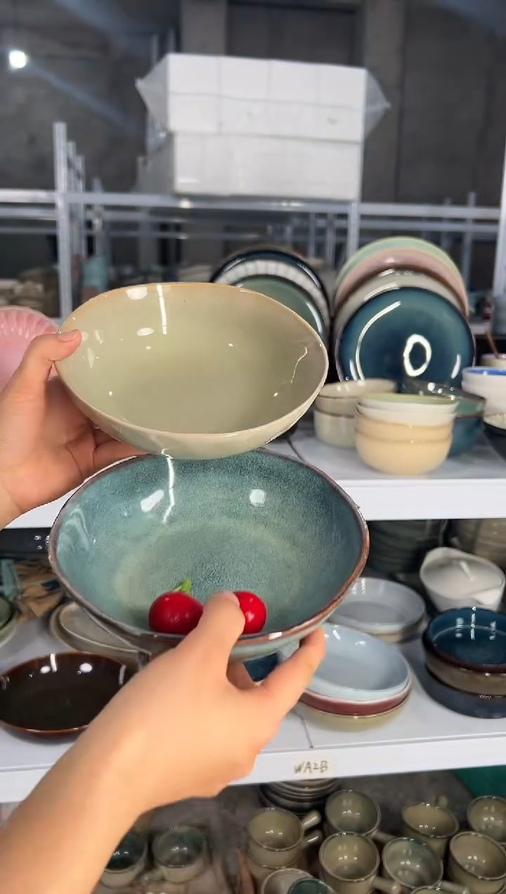 陶瓷外贸尾货瑕疵满20包邮X2 菜碗组合