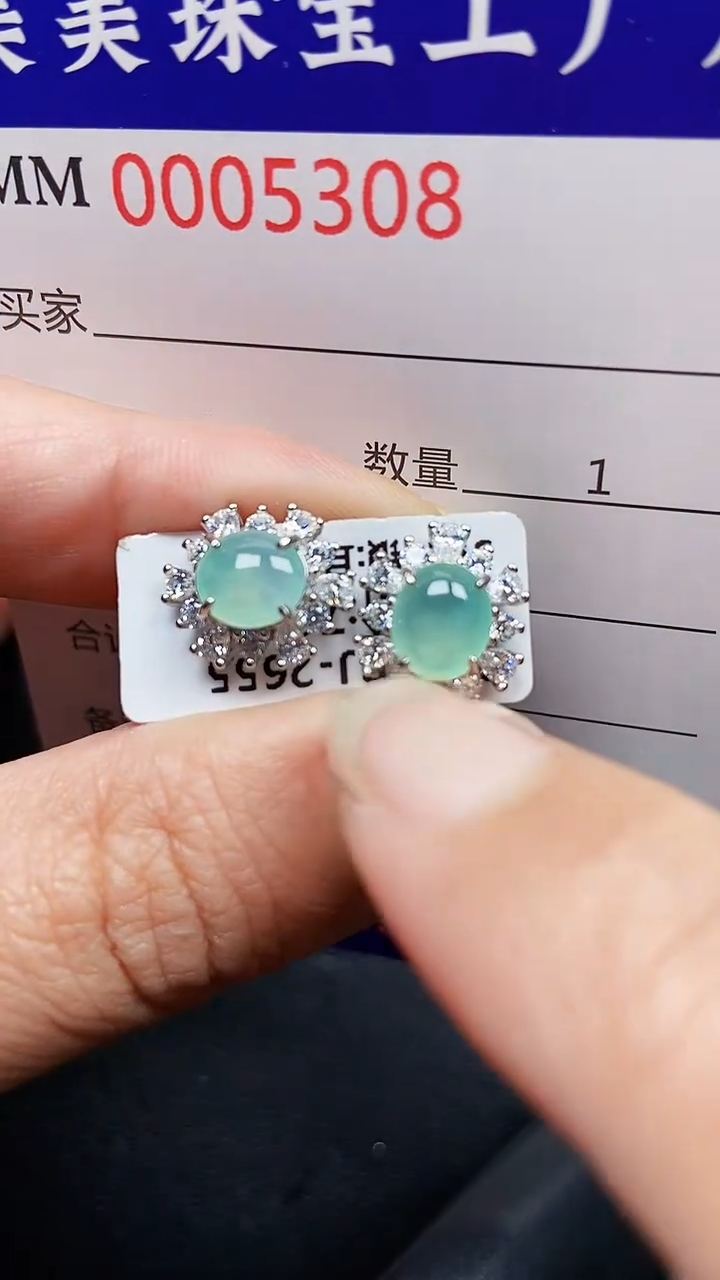 颈饰银S925镶嵌翡翠5308