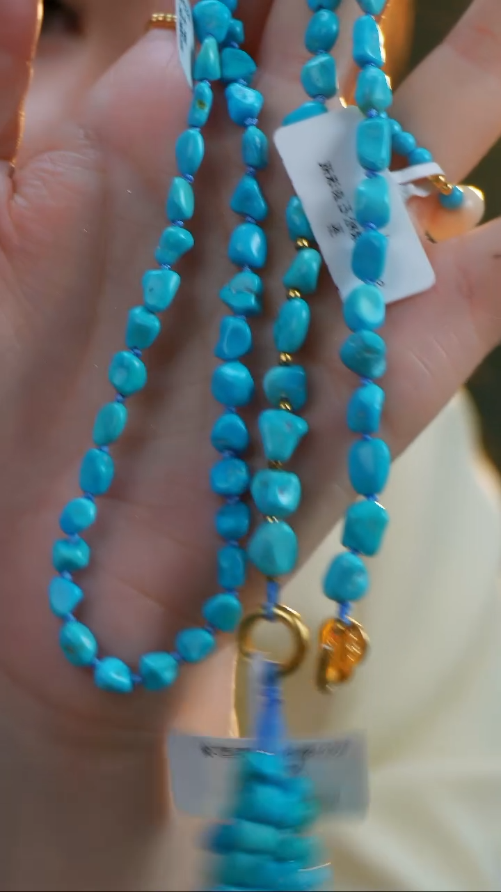 【闪购商品】绿松石项链银S925镶嵌发货一件