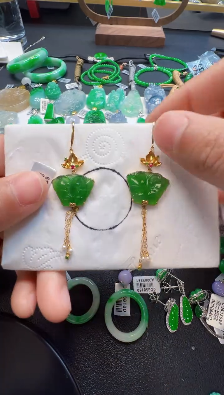 【闪购商品】定制翡翠18K金镶嵌3980元