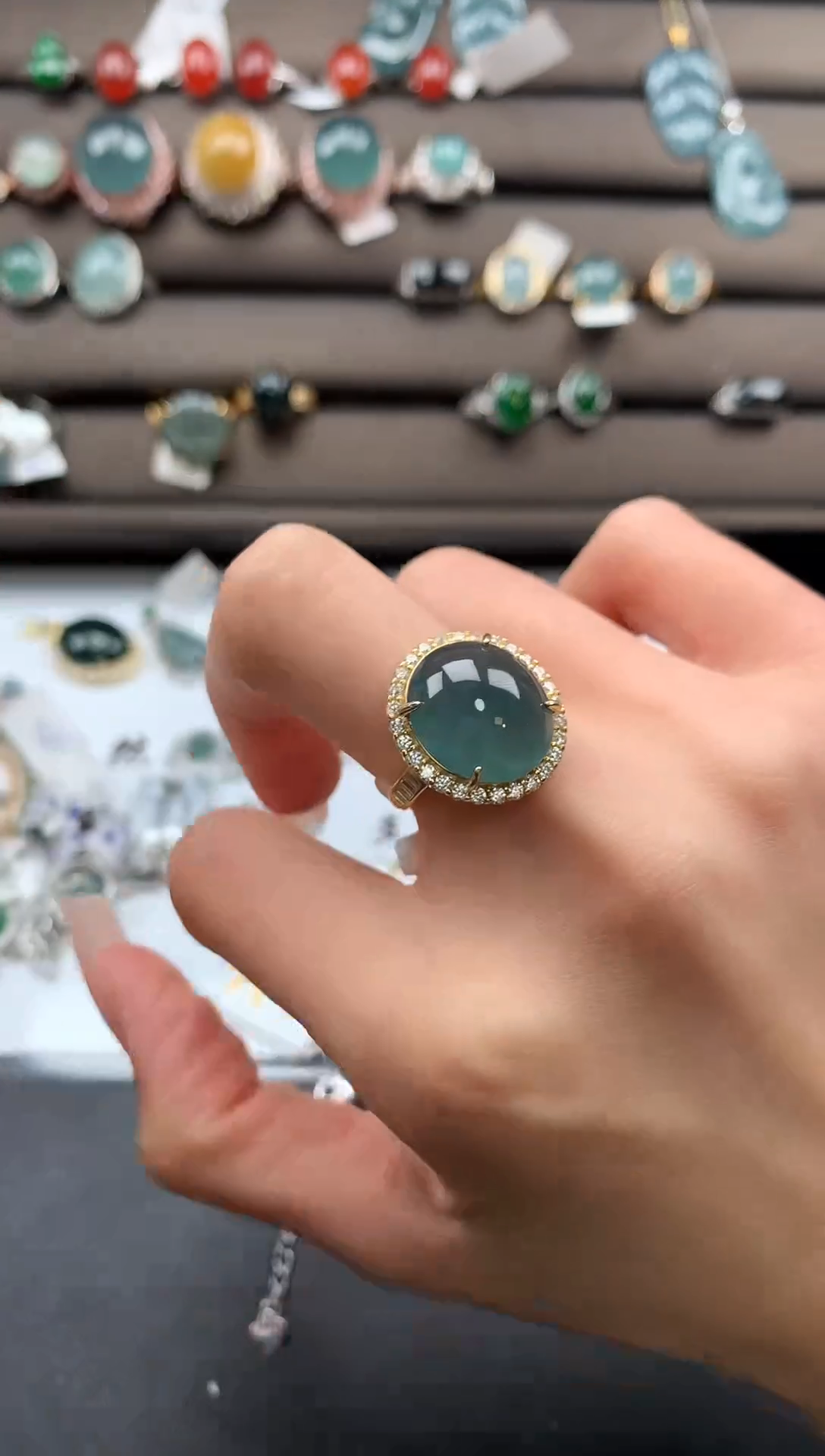 【闪购商品】翡翠戒指银S925镶嵌32132131