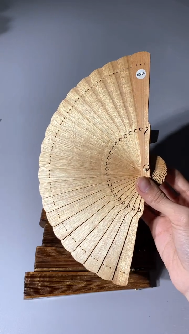 金丝楠605号15cm金丝楠木小叶桢楠扇子
