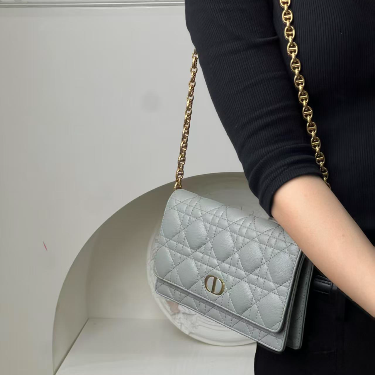 99新 DIOR/迪奥 caro woc雾霭灰/甄选