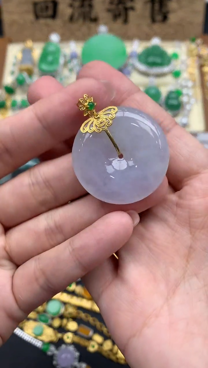 【闪购商品】翡翠颈饰18K金镶嵌365-中国好珍宝