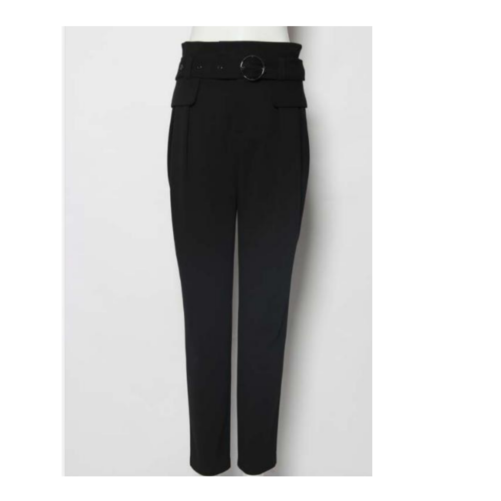 【开心专属】极简风休闲裤高腰小脚裤九分裤哈伦裤130153-93203