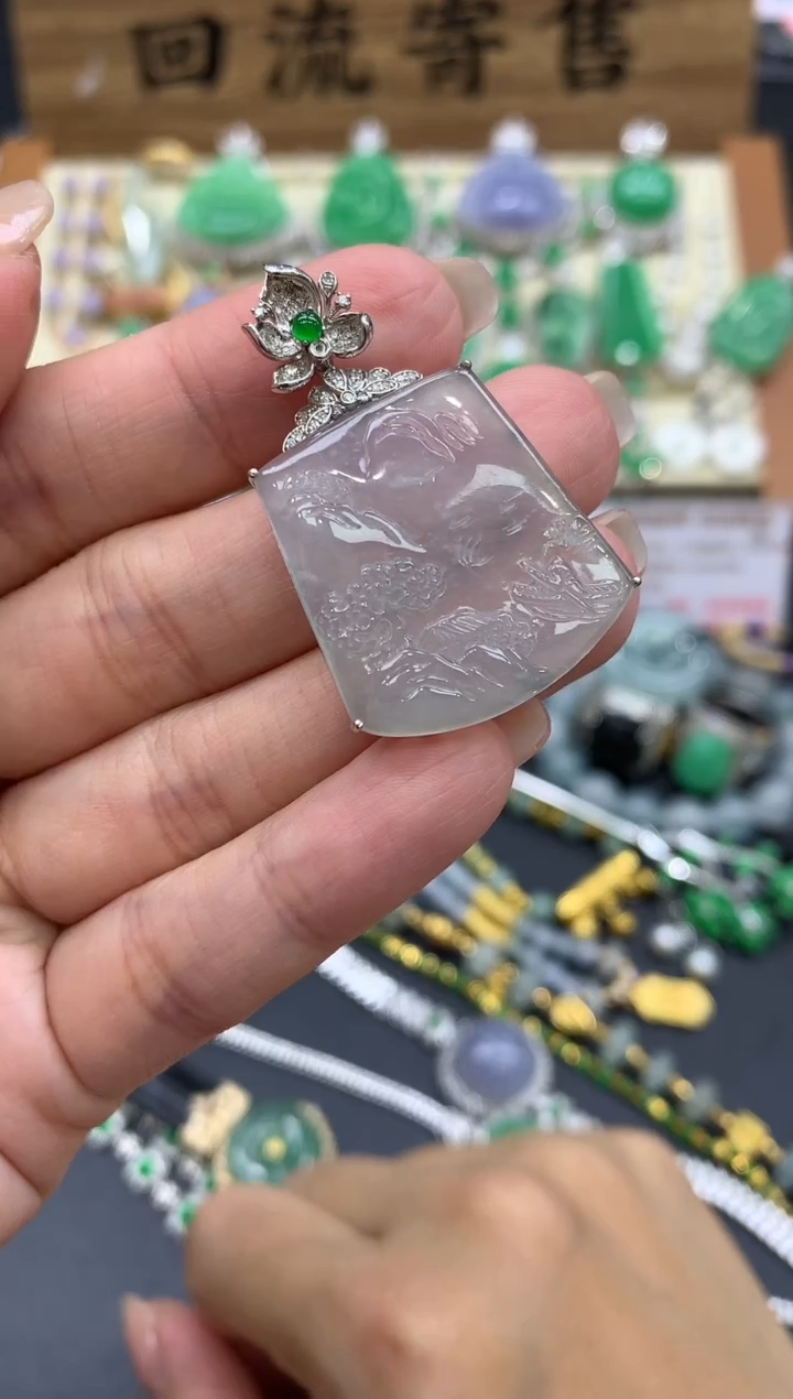 【闪购商品】翡翠颈饰18K金镶嵌95-中国好珍宝