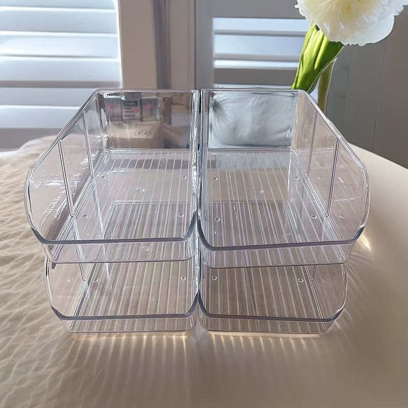 亚克力收纳盒透明叠加收纳化妆品桌面