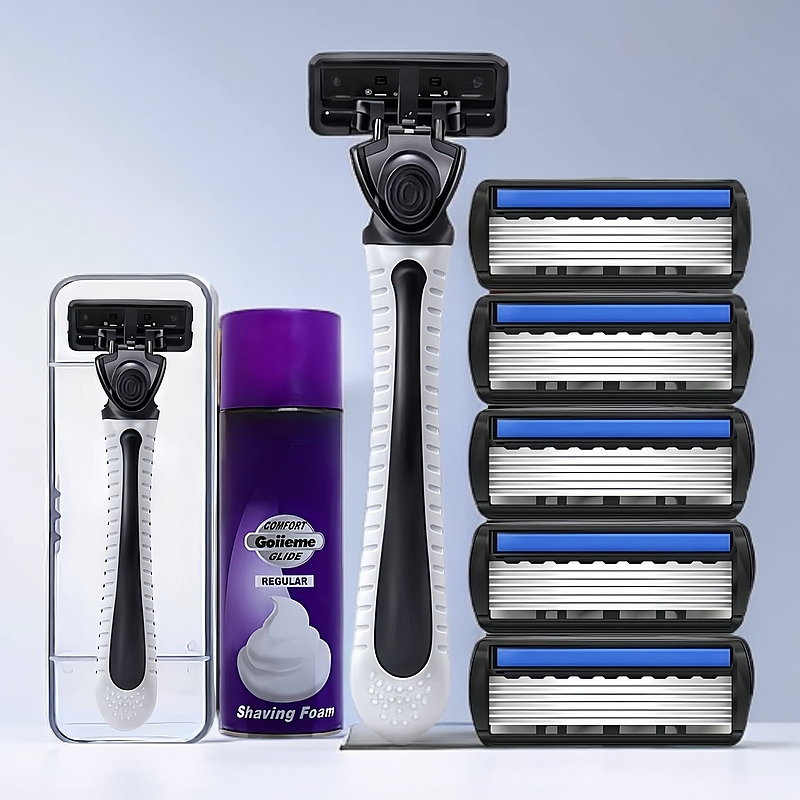 进口6层刀片吉利剃须刀刮胡刀手动剃须刀片正品胡子刀男士