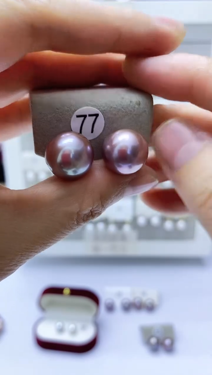 【闪购商品】淡水珍珠耳饰银S925镶嵌77