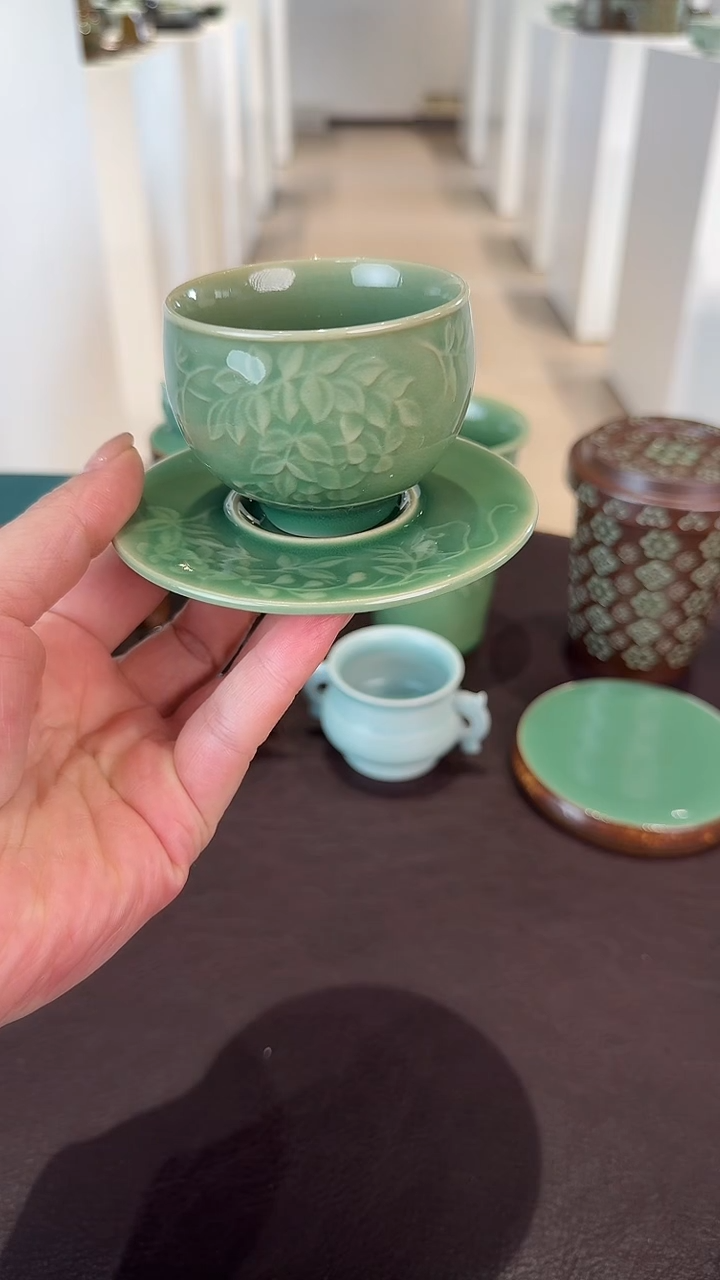 青瓷手工茶器包邮不带礼盒