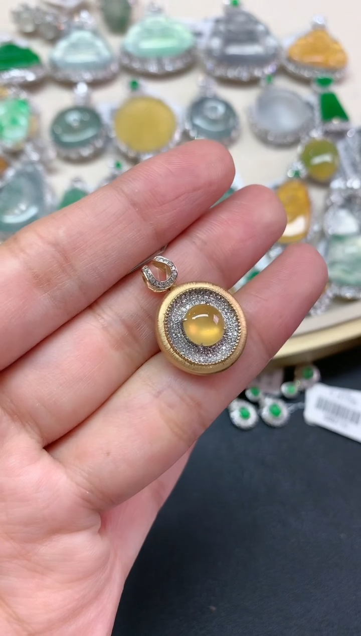 【闪购商品】翡翠戒指18K金镶嵌W193|7500