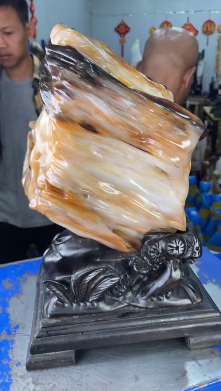 【闪购商品】硅化玉摆件未镶嵌22