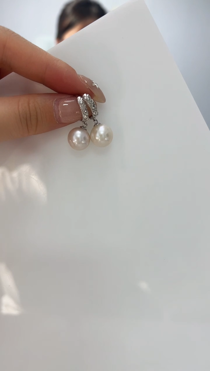 【闪购商品】淡水珍珠DA银S925镶嵌耳扣 11 B450
