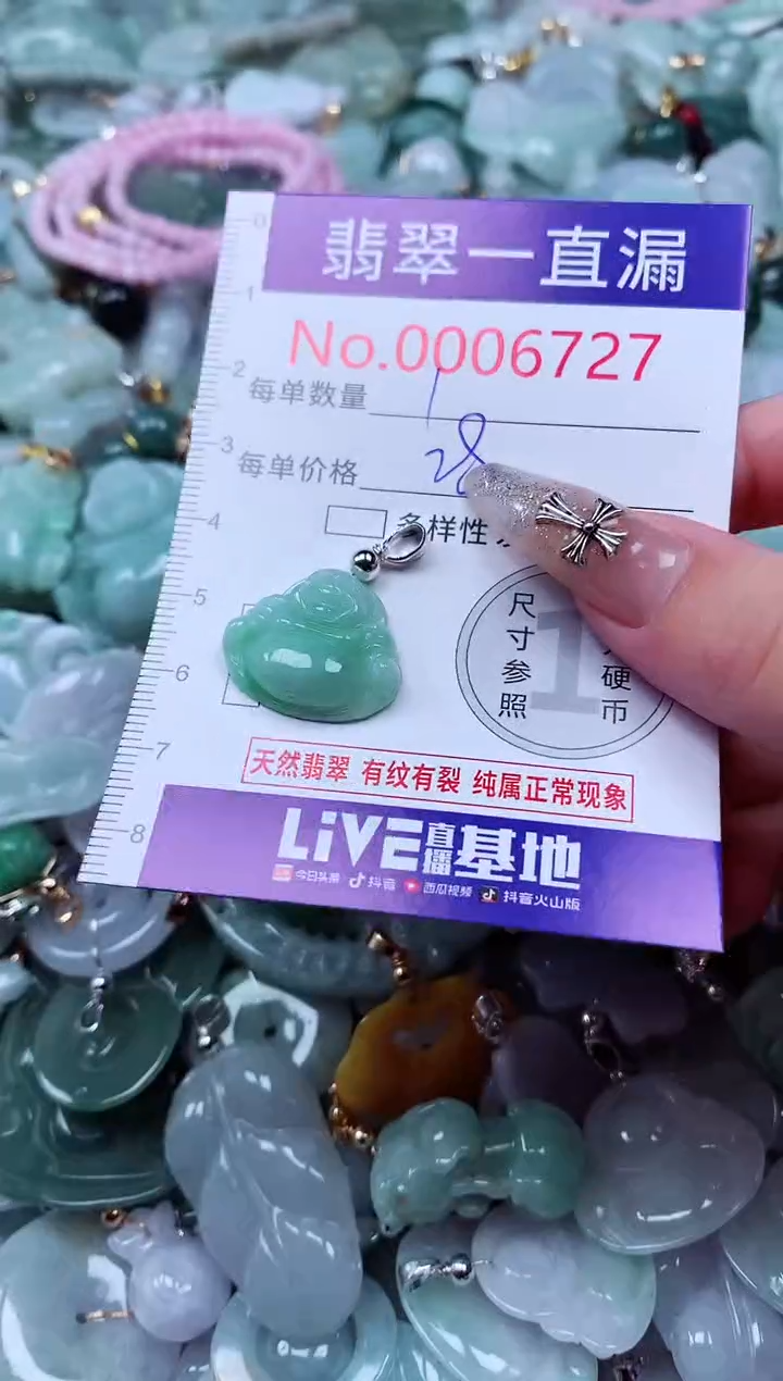 翡翠未镶嵌吊坠(不含链)6727