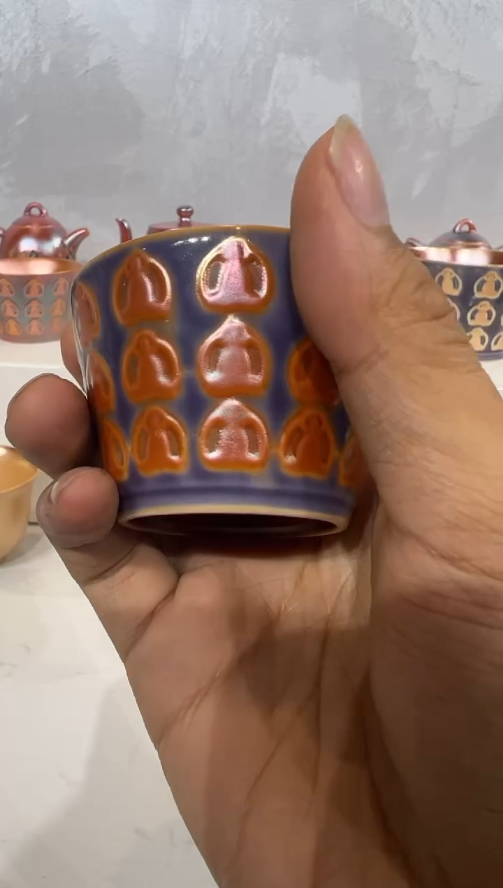 杯161柴房陶瓷原创万佛杯