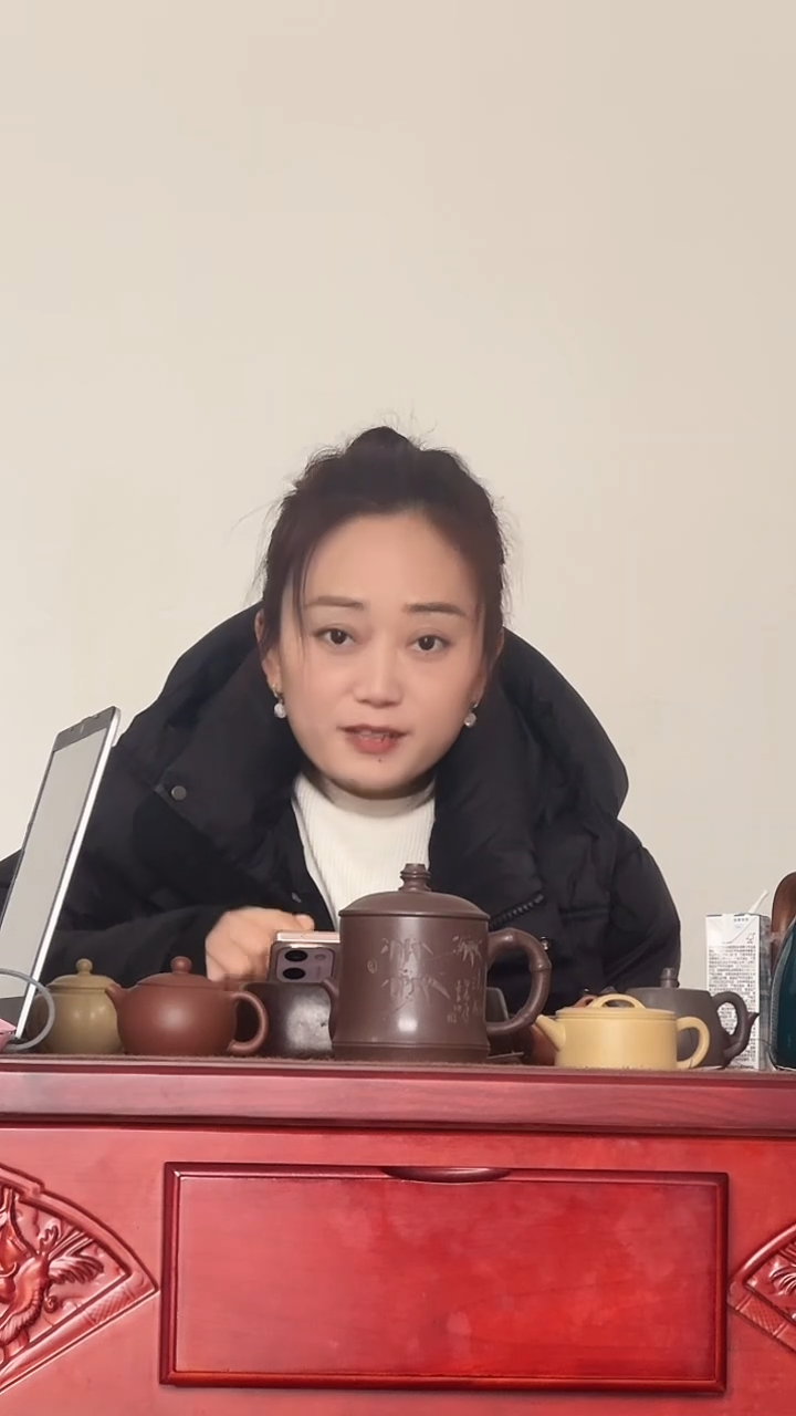 【闪购商品】紫砂茶壶原矿紫泥刻绘竹节盖杯